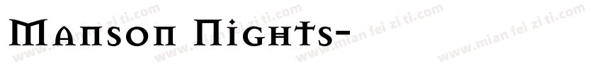 Manson Nights字体转换